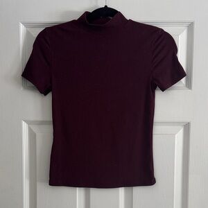 NOBO Deep Burgundy Short Sleeve Top